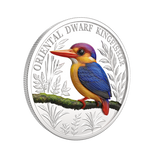 2025 1oz Oriental Dwarf Kingfisher Coloured Silver Proof