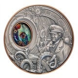 2026 $1 20,000 Leagues under the Sea High Relief Rotating Silver & Copper Bimetal Antique Coin