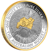 2026 1oz 40th Anniversary of Australia Nugget Program Silver Proof Gilded Coin