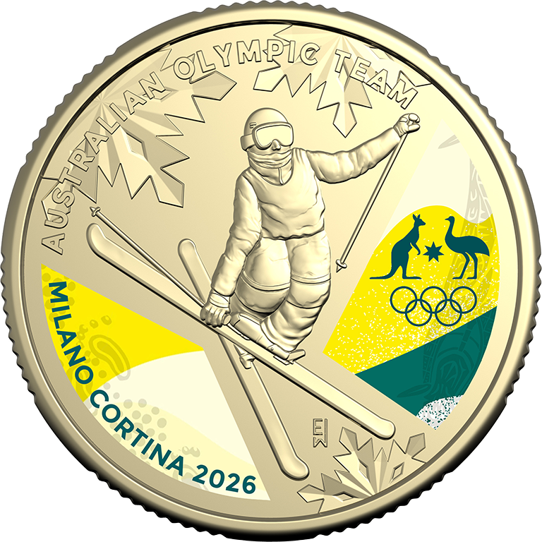 2026 $1 Winter Olympics Colour Uncirculated Coin Card