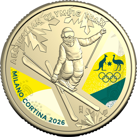 2026 $1 Winter Olympics Colour Uncirculated Coin Card