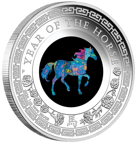 2026 1oz Australian Opal Lunar Series Year of the Horse Silver Proof Coin