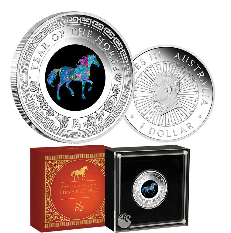 2026 1oz Australian Opal Lunar Series Year of the Horse Silver Proof Coin