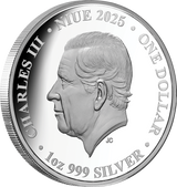 Portraits of Power - Elizabeth II & Charles III 2025 1oz Silver Proof Coin
