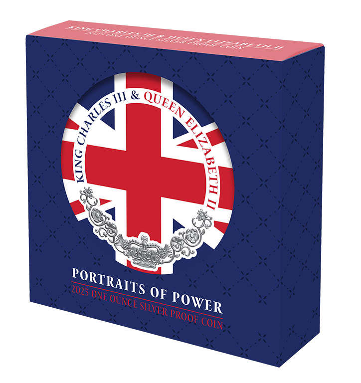 Portraits of Power - Elizabeth II & Charles III 2025 1oz Silver Proof Coin