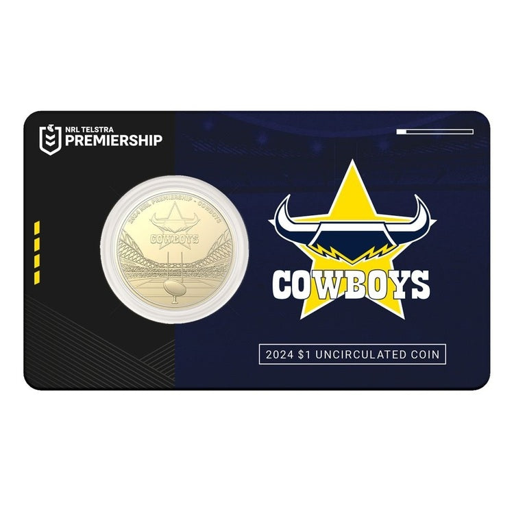 2024 $1 NRL North Queensland Cowboys Team Uncirculated Coin Card