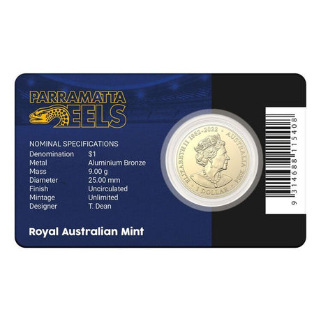 2024 $1 NRL Parramatta Eels Team Uncirculated Coin Card