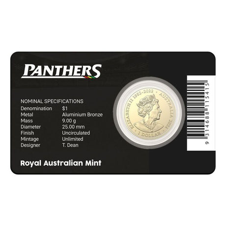 2024 $1 NRL Penrith Panthers Team Uncirculated Coin Card