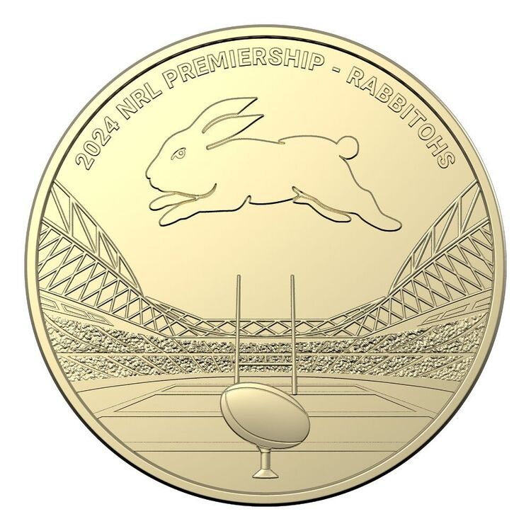 2024 $1 NRL South Sydney Rabbitohs Team Uncirculated Coin Card