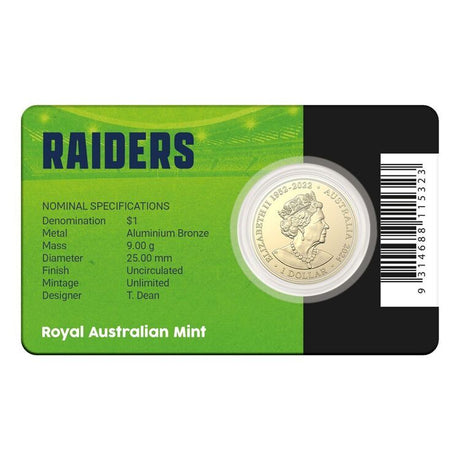 2024 $1 NRL Canberra Raiders Team Uncirculated Coin Card