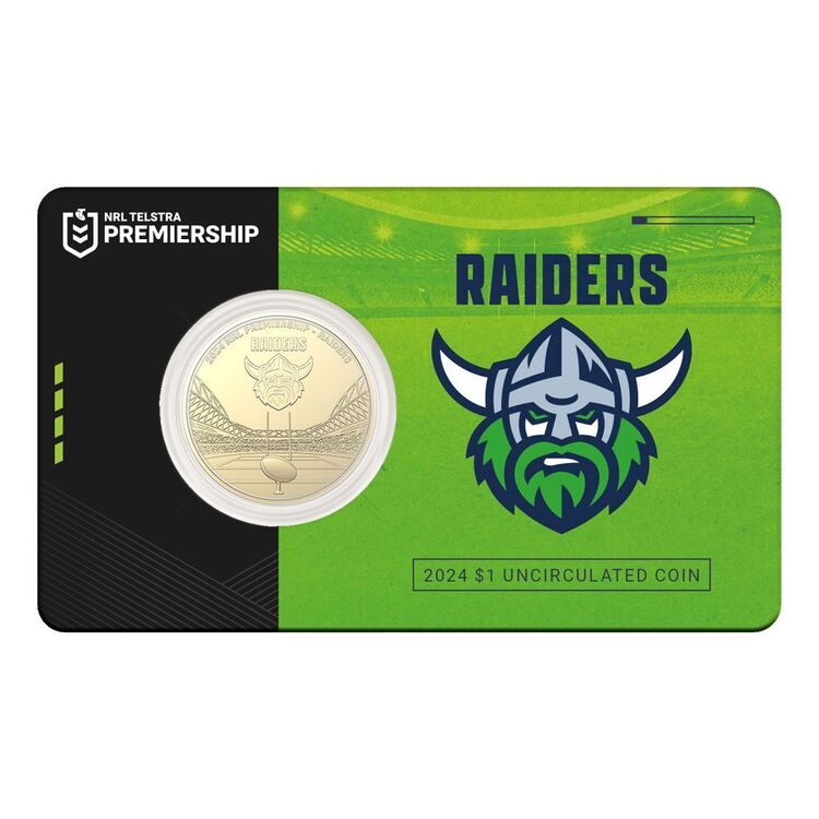 2024 $1 NRL Canberra Raiders Team Uncirculated Coin Card