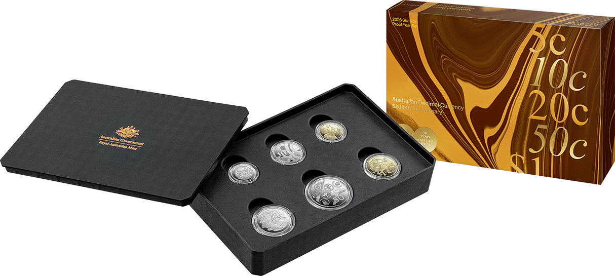 2026 Australian Decimal Currency 60th Anniversary 6 Coin Proof Set