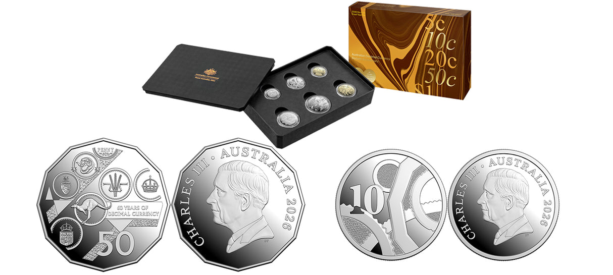 2026 Australian Decimal Currency 60th Anniversary 6 Coin Proof Set