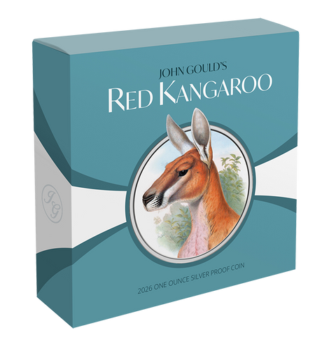 2026 1oz Mammals of Australia Red Kangaroo Silver Coloured Proof Coin