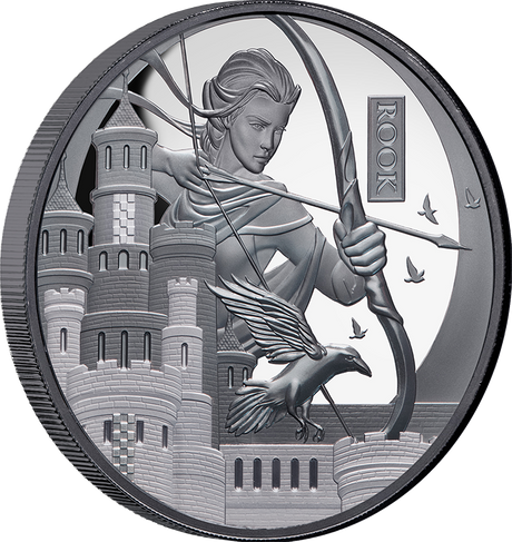 Chess Rook 2026 $1 1oz Silver Black Proof Coin