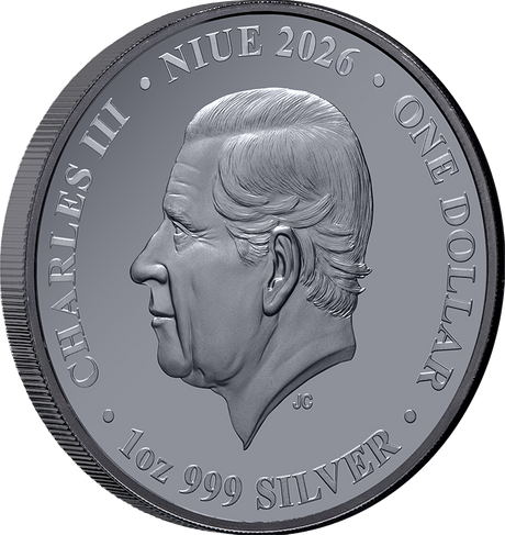 Chess Rook 2026 $1 1oz Silver Black Proof Coin
