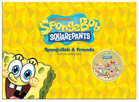 Spongebob & Friends 2025 $1 Coloured Collector Coin in Card