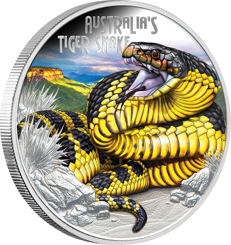 Deadly & Dangerous 2025 Tiger Snake 1oz Silver Proof Coin
