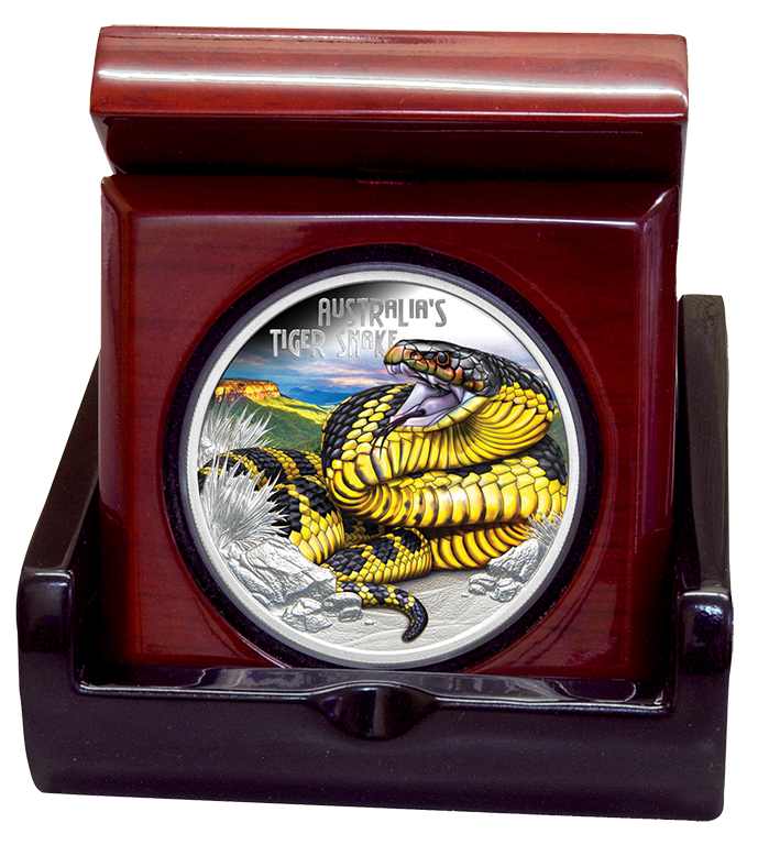 Deadly & Dangerous 2025 Tiger Snake 1oz Silver Proof Coin