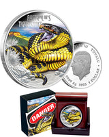 Deadly & Dangerous 2025 Tiger Snake 1oz Silver Proof Coin