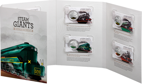 Steam Giants 2025 50c Colour Uncirculated 7 Coin Set